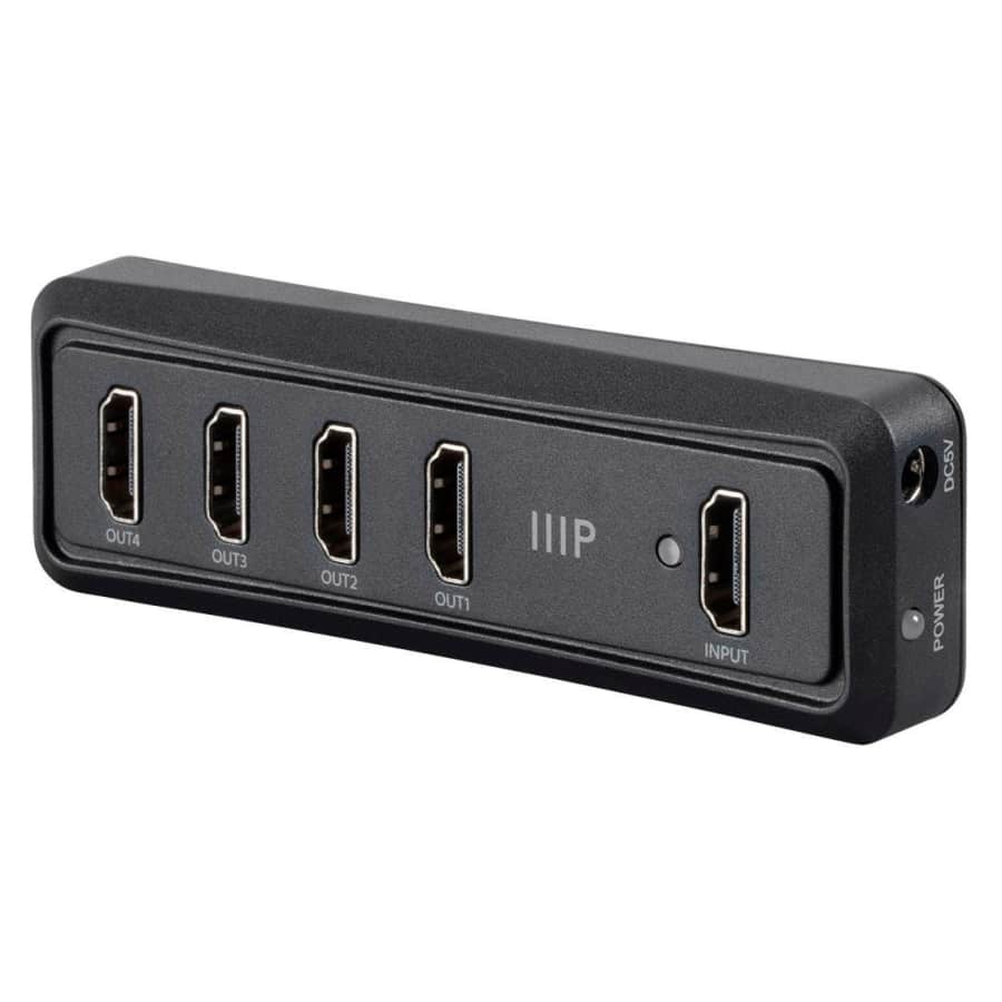 Monoprice Blackbird 4K Mini 1x4 HDMI Splitter for $20