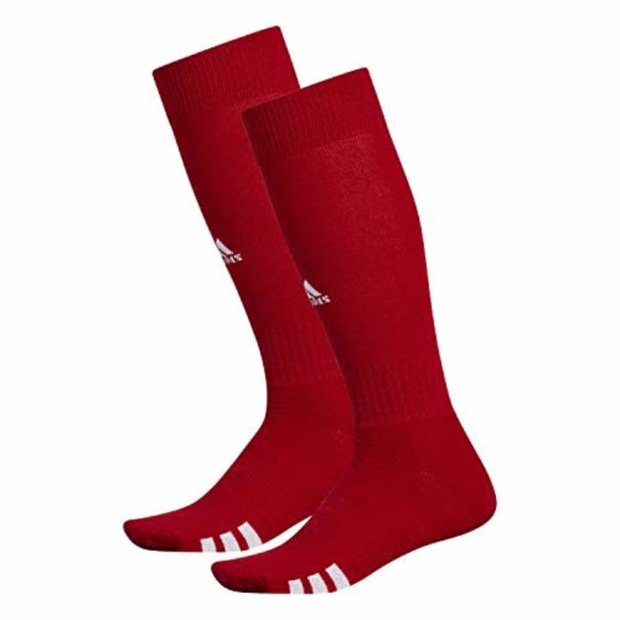 adidas Unisex Rivalry Field OTC Socks (2-Pair), University Red/ White, Medium for $12