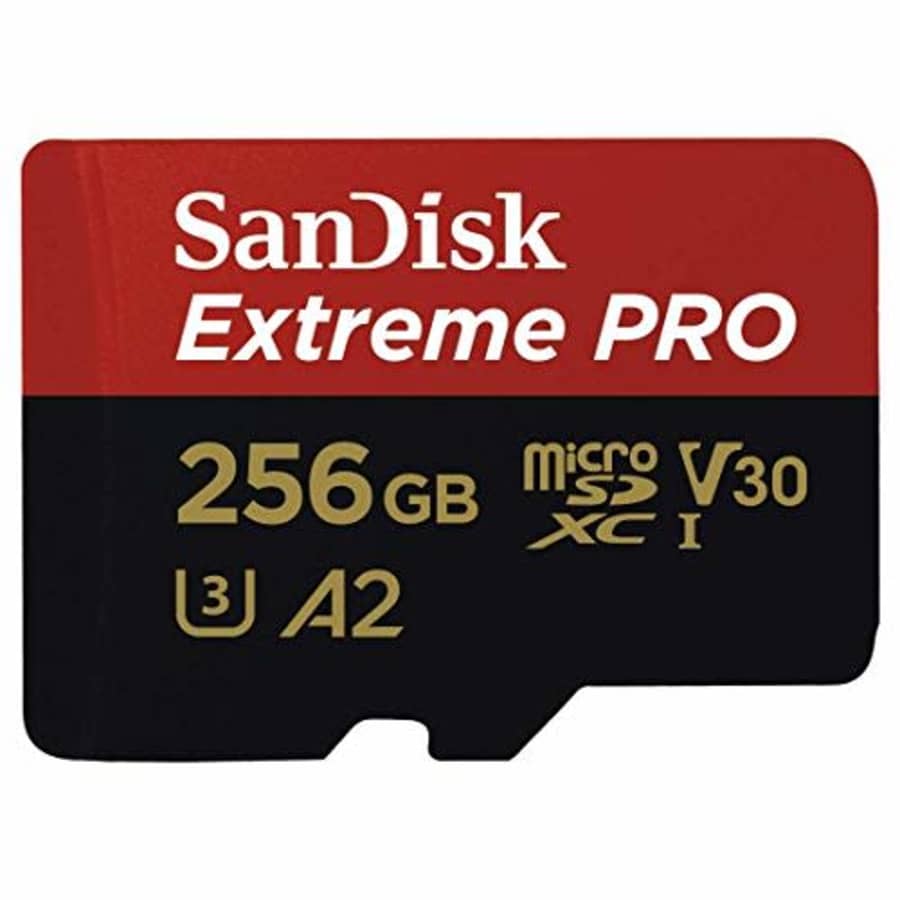 SanDisk Extreme Pro 256GB Micro Memory Card 4K V30 U3 SDXC Works with DJI Mavic Mini Drone Bundle for $36