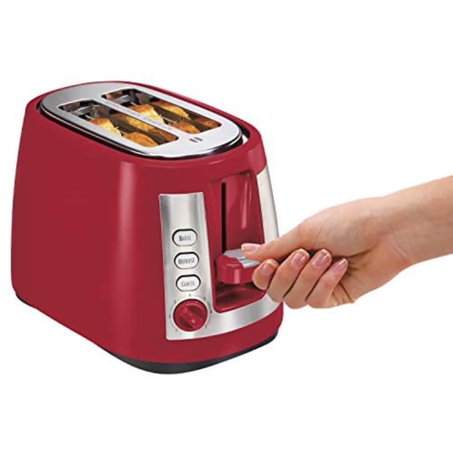 Hamilton Beach Ensemble Extra-Wide Slot 2-Slice Toaster, Red (22812) for $50
