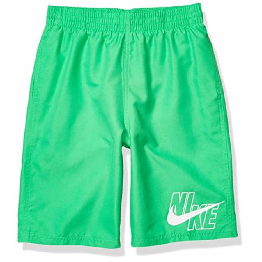 Nike Swim Men's Logo Solid Lap Volley Short Swim Trunk, Green Spark White, X Large for $36