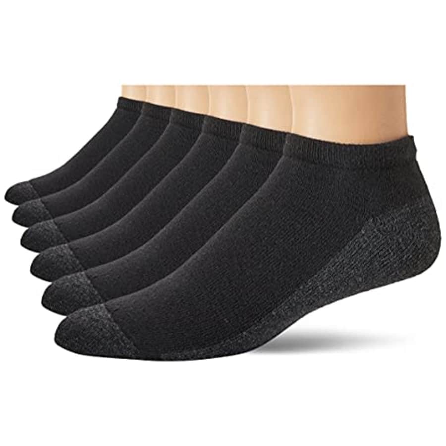 Hanes Men's ComfortBlend Max Cushion 6-Pack Black Low Cut Socks, 6-12 for $23 Hanes Men's ComfortBlend Max Cushion 6-Pack Black Low Cut Socks, 6-12 for $23