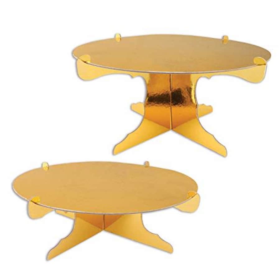 Beistle Metallic Cardstock Cake Stands 2 Piece Birthday Party Supplies Wedding Anniversary for $18 Beistle Metallic Cardstock Cake Stands 2 Piece Birthday Party Supplies Wedding Anniversary for $18