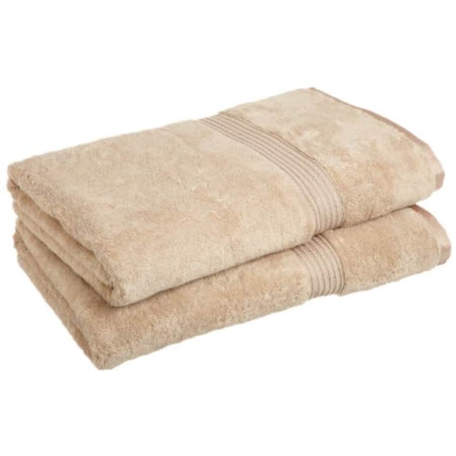 SUPERIOR 2-Piece 600 GSM Egyptian Cotton Bath Sheet Set, Toast for $54