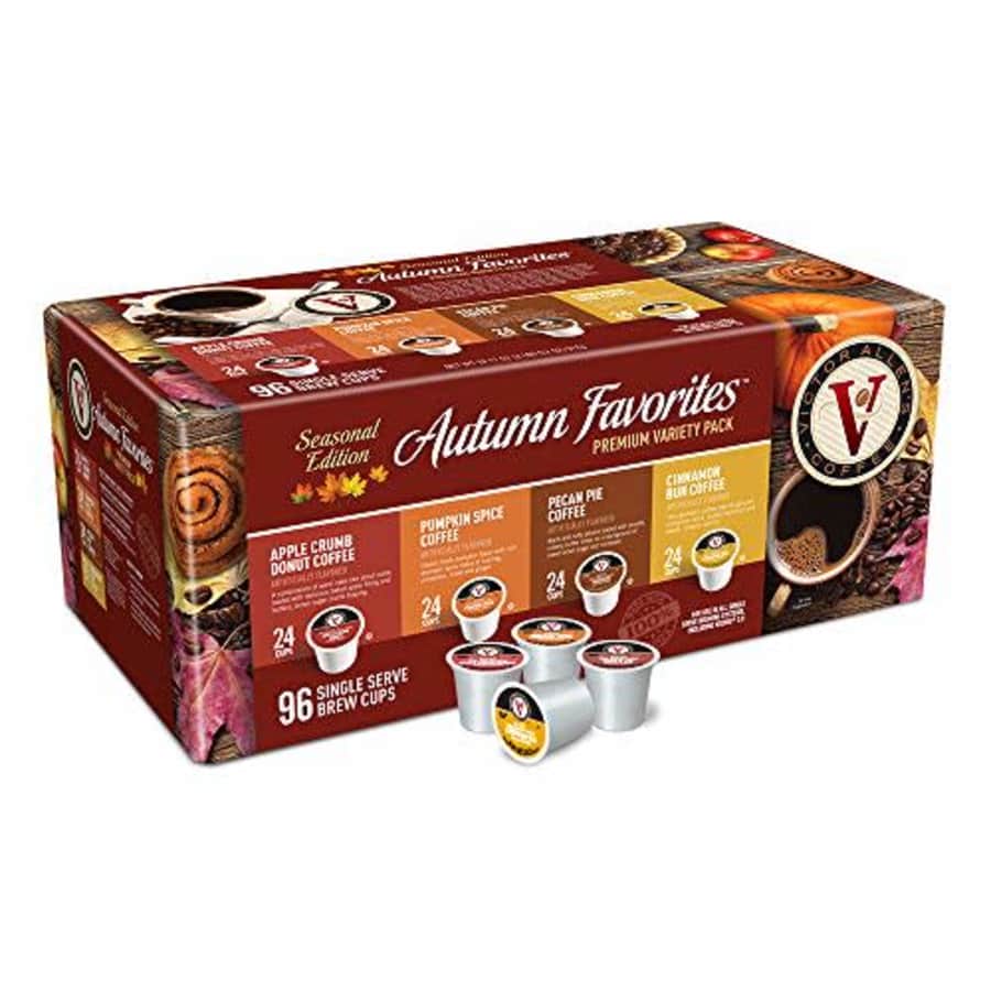 Autumn Favorites Variety Pack for K-Cup Keurig 2.0 Brewers, 96 Count, Victor Allen's Coffee Single for $40