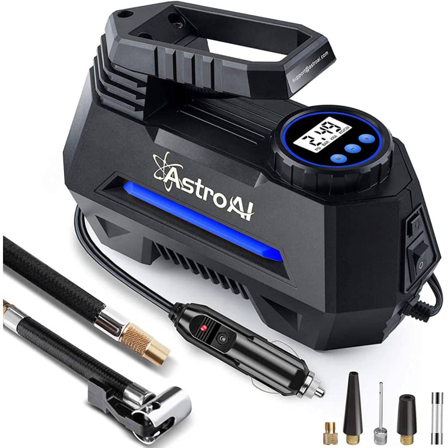 AstroAI 12V Portable Air Compressor Tire Inflator for $32
