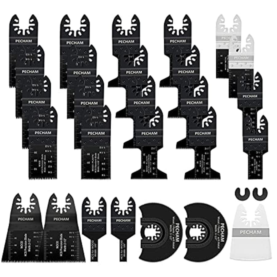 PECHAM 29PCS Universal Wood Metal Oscillating Multitool Quick Release Saw Blades Fit Porter Cable for $30 PECHAM 29PCS Universal Wood Metal Oscillating Multitool Quick Release Saw Blades Fit Porter Cable for $30