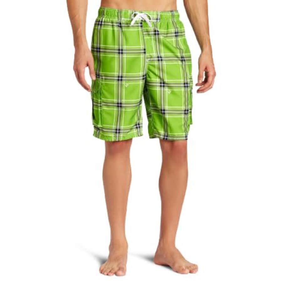 Kanu Surf Men's Rugby Swim Trunk, Green, Large for $17