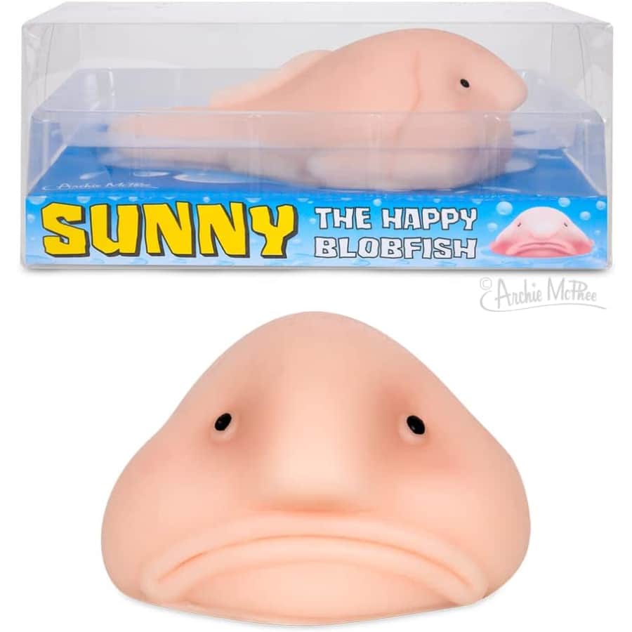 Accoutrements Sunny The Happy Blobfish Squishy Toy for $10 Accoutrements Sunny The Happy Blobfish Squishy Toy for $10
