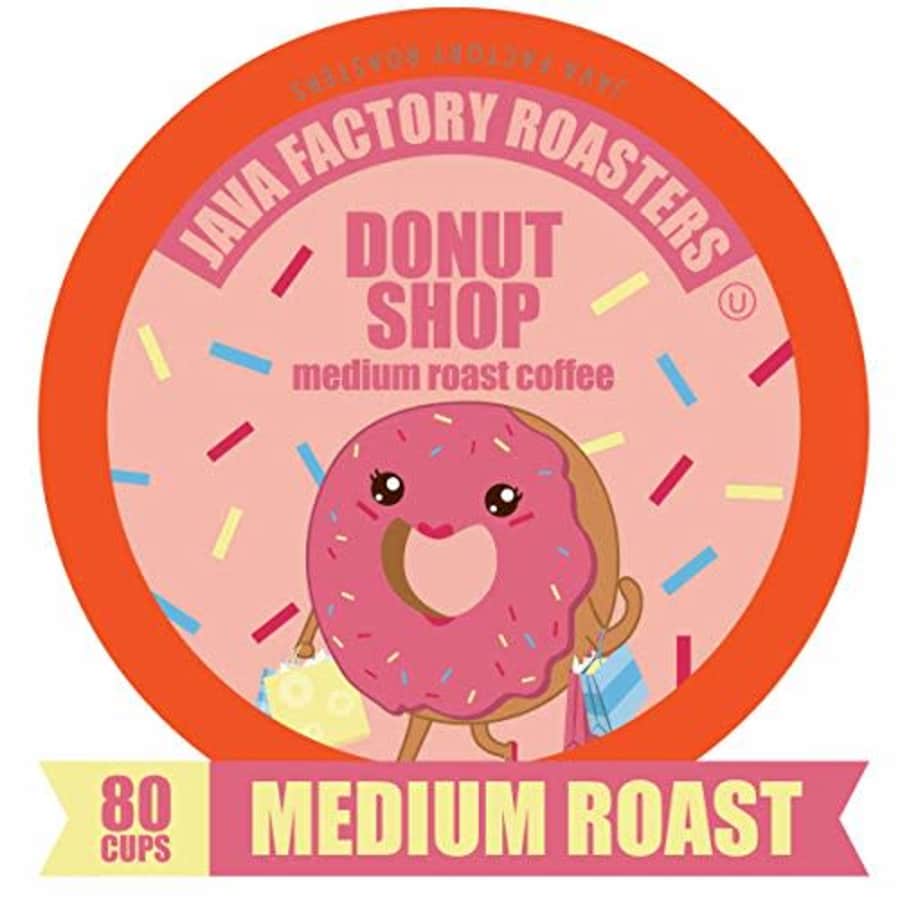 Donut Shop Blend by Java Factory, Medium Roast Coffee Pods for Keurig K Cup Brewers, 80 Count for $30 Donut Shop Blend by Java Factory, Medium Roast Coffee Pods for Keurig K Cup Brewers, 80 Count for $30