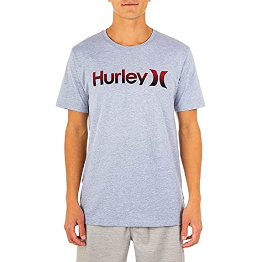 Hurley Men's One and Only Gradient Short Sleeve T-Shirt, Dark Grey Heather, Medium for $23 Hurley Men's One and Only Gradient Short Sleeve T-Shirt, Dark Grey Heather, Medium for $23
