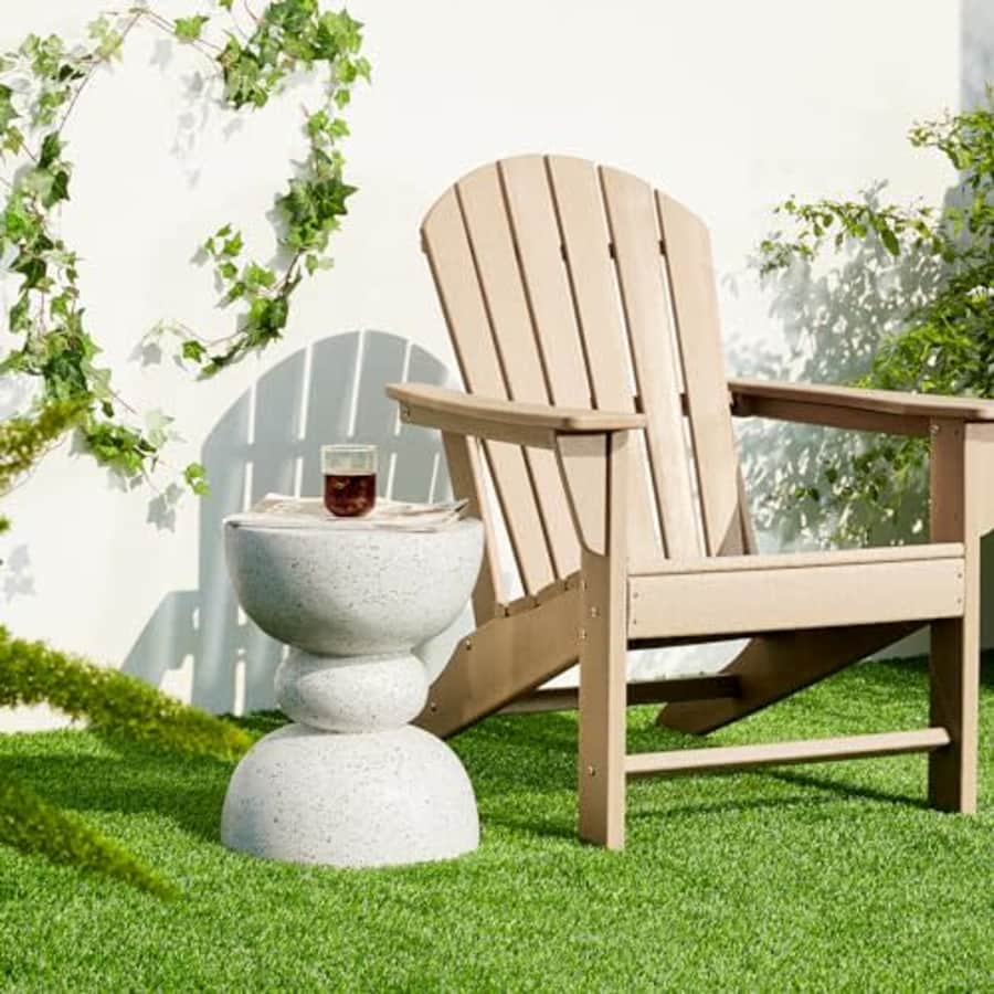 glitzhome Modern Decorative Garden Stool Heavy Duty Patio Sturdy Faux Terrazzo Garden Stool Side for $80