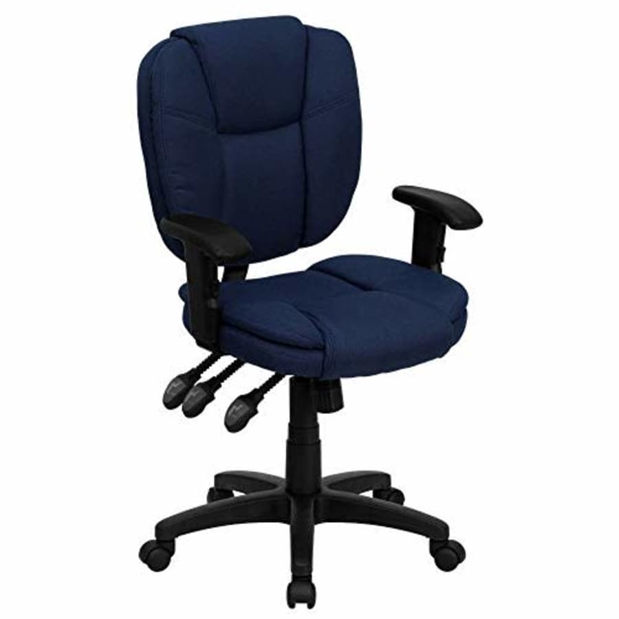 Flash Furniture Mid-Back Navy Blue Fabric Multifunction Swivel Ergonomic Task Office Chair with for $164