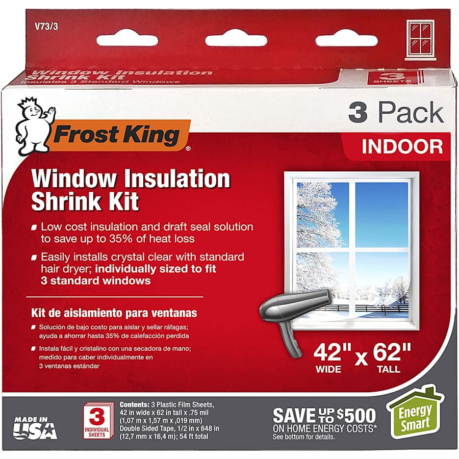 Frost King Window Insulation Shrink Kit 3-Pack for $5 Frost King Window Insulation Shrink Kit 3-Pack for $5