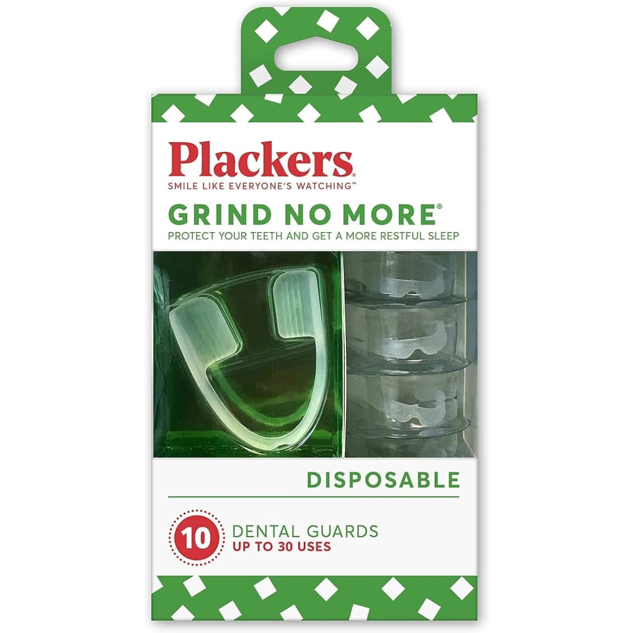 Plackers Grind No More Nighttime Disposable Mouth Guards 10-Pack for $9.40 via Sub & Save Plackers Grind No More Nighttime Disposable Mouth Guards 10-Pack for $9.40 via Sub & Save