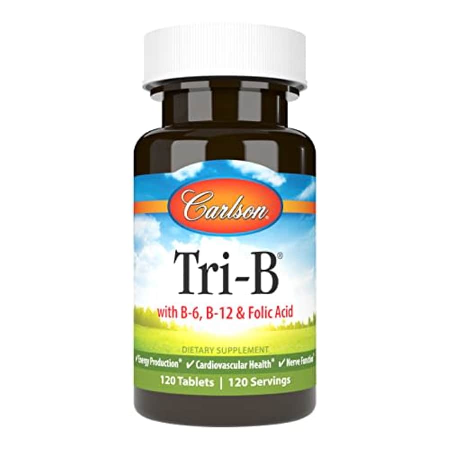 Carlson Labs Carlson - Tri-B, Vitamin B Complex, 25 mg Vitamin B-6, 400 mcg Vitamin B-12, Folic Acid Energy for $10