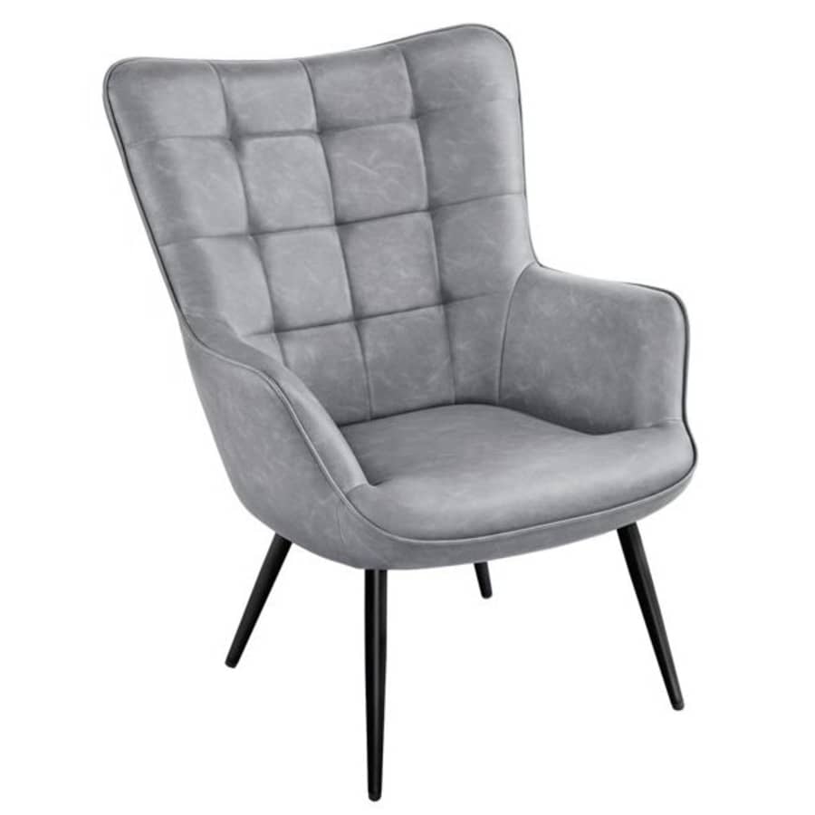 Alden Design Faux Leather Wingback Accent Chair for $135