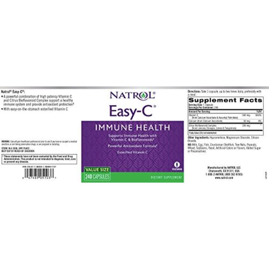 Natrol Easy-C Immune Health, Supports Immune Health with Vitamin C and Bioflavonoids, Bios Vegi for $20 Natrol Easy-C Immune Health, Supports Immune Health with Vitamin C and Bioflavonoids, Bios Vegi for $20