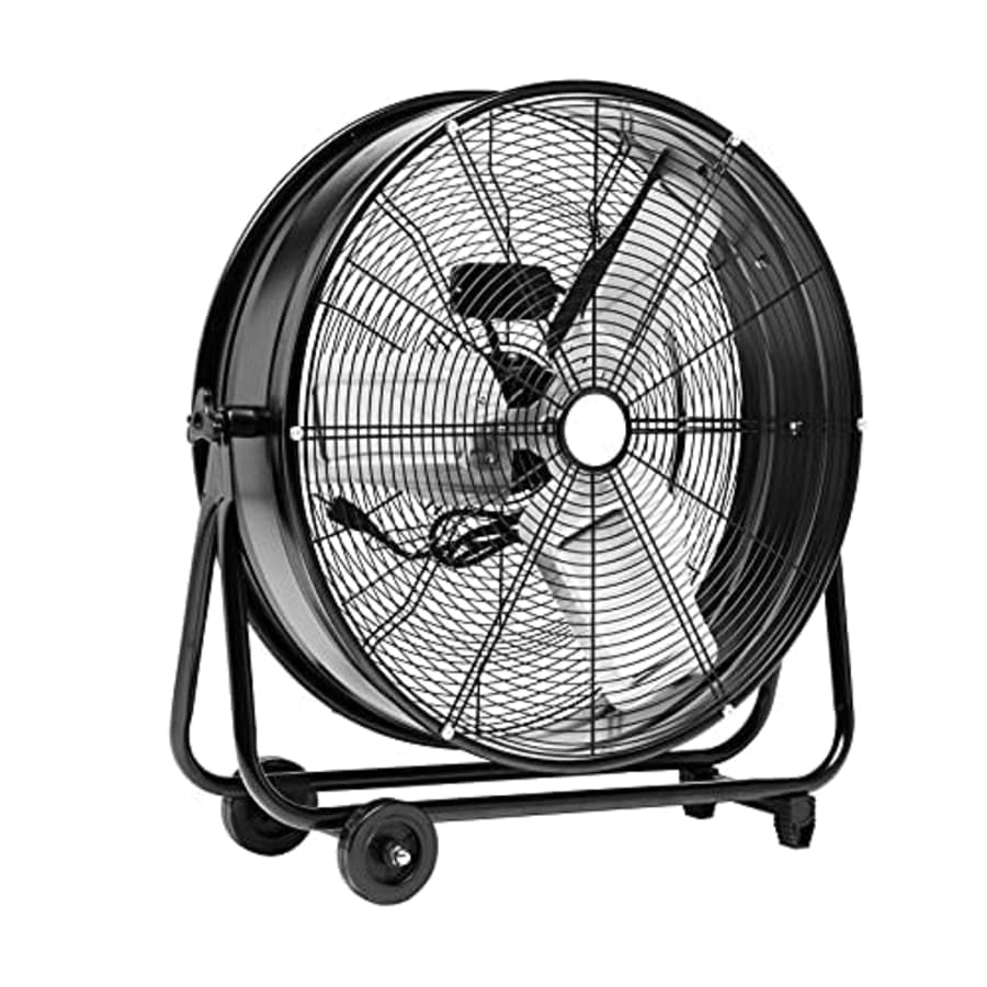 AmazonCommercial, Black 2-Speed Rotating 24-Inch Drum Fan for $120