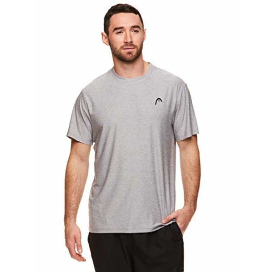 HEAD Men's Hypertek Crewneck Gym Tennis & Workout T-Shirt - Short Sleeve Activewear Top - Sleet for $13 HEAD Men's Hypertek Crewneck Gym Tennis & Workout T-Shirt - Short Sleeve Activewear Top - Sleet for $13