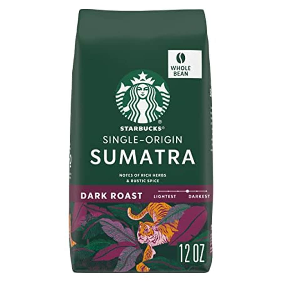 Starbucks Whole Bean CoffeeDark Roast CoffeeSumatra100% Arabica1 bag (12 oz) for $19