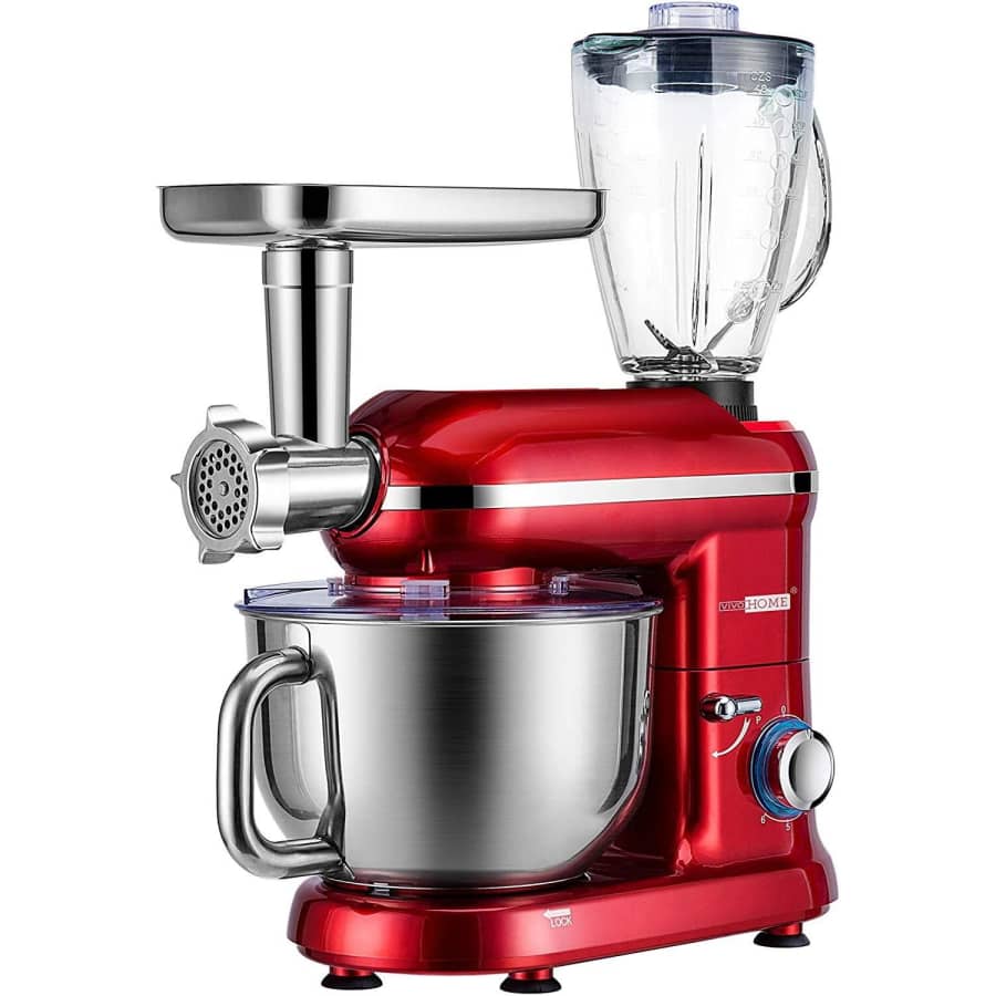 Vivohome 6-Quart 6-Speed 3-in-1 Tilt-Head Stand Mixer / Meat Grinder / Blender for $99