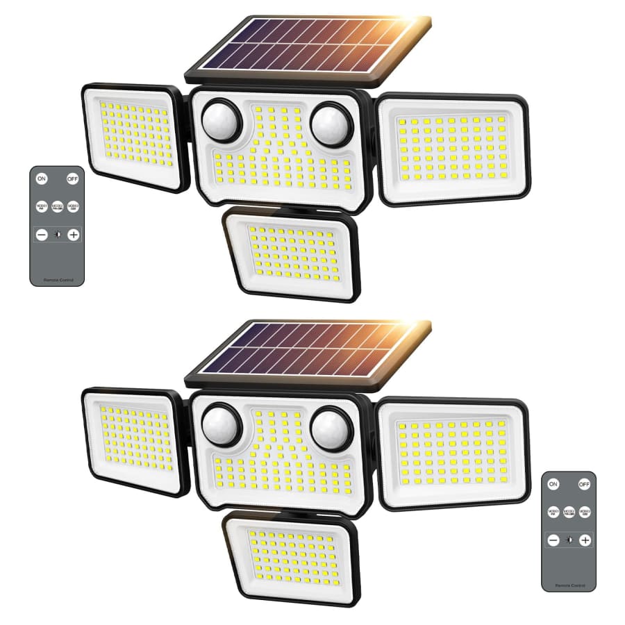 Szpower 3,000-Lumen Solar Flood Lights with Motion Sensors 2-Pack: $17.94