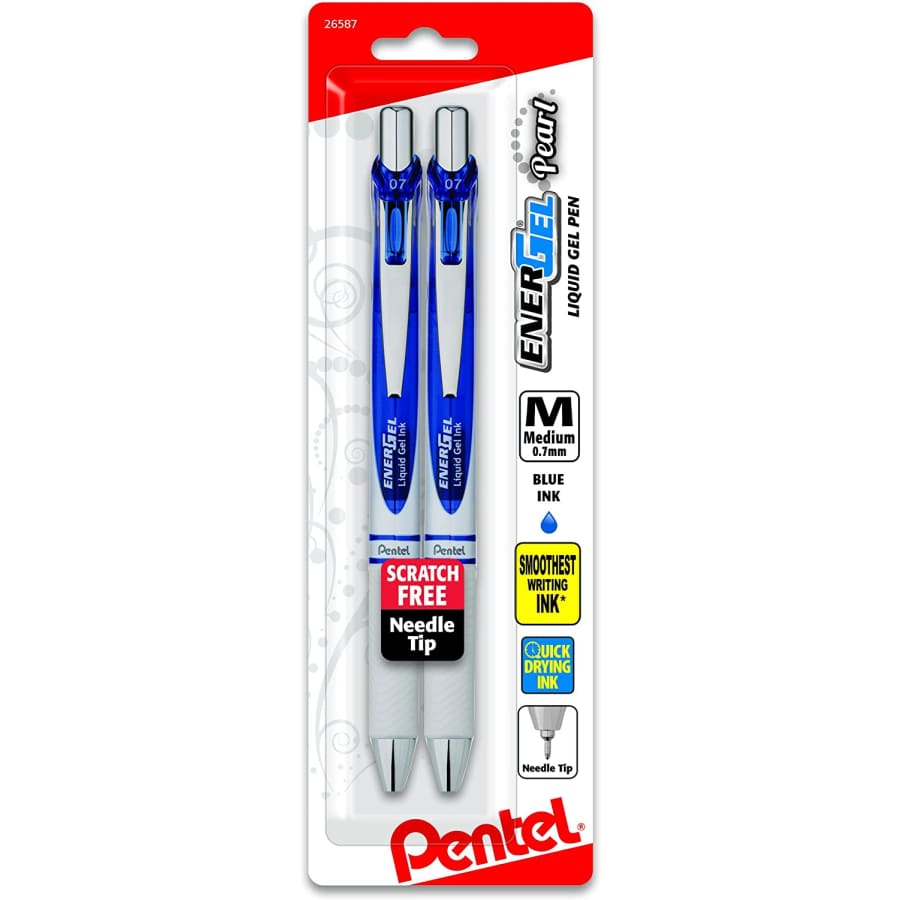 Pentel EnerGel Pearl Retractable Liquid Gel Pen 2-Pack for $3