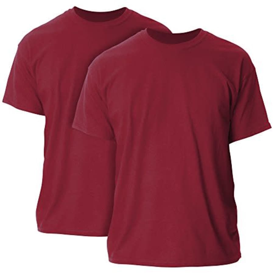 Gildan Men's G2000 Ultra Cotton Adult T-Shirt, 2-Pack, Antique Cherry red, 3X-Large for $12