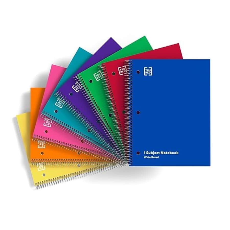 TRU RED 8" Notebook for 50 cents