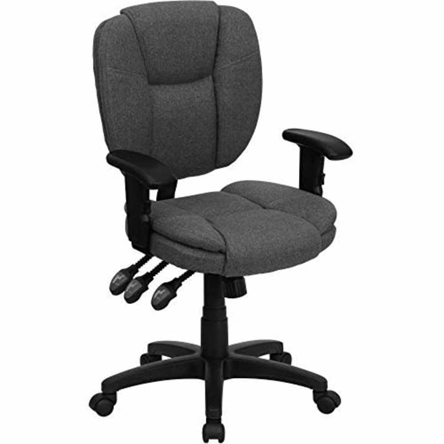 Flash Furniture Mid-Back Gray Fabric Multifunction Swivel Ergonomic Task Office Chair with Pillow for $228