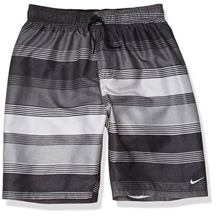 Nike Swim Men's Printed Volley Short Swim Trunk, Black 6: 1 Linen Stripe, Small for $54 Nike Swim Men's Printed Volley Short Swim Trunk, Black 6: 1 Linen Stripe, Small for $54