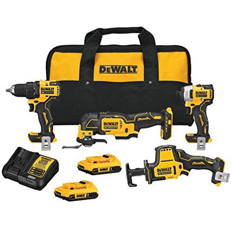 DeWalt 20V MAX ATOMIC Cordless Brushless 4-Tool Combo Kit for $539 DeWalt 20V MAX ATOMIC Cordless Brushless 4-Tool Combo Kit for $539