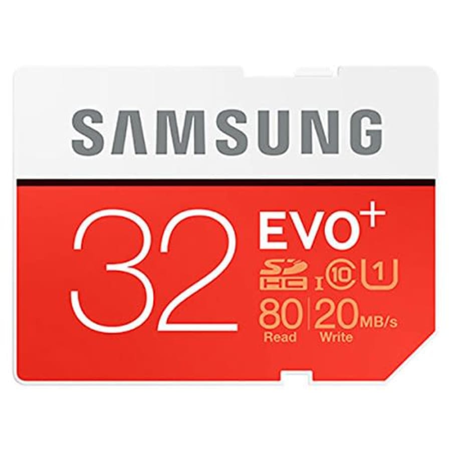 Samsung EVO+ 32GB Class 10 UHS-1 SDHC Memory Card, Up to 80MB/s Read, Up to 20MB/s Write Speed for $29 Samsung EVO+ 32GB Class 10 UHS-1 SDHC Memory Card, Up to 80MB/s Read, Up to 20MB/s Write Speed for $29