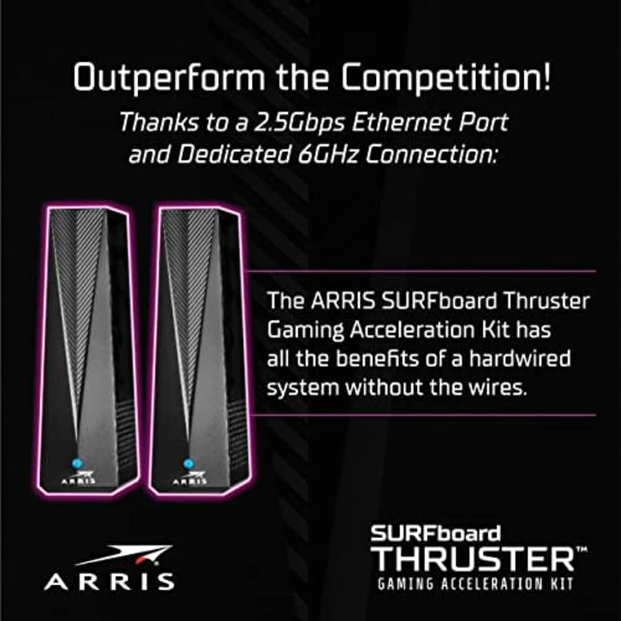 ARRIS Surfboard Thruster Wi-Fi 6E Gaming Acceleration Kit W6B | Dedicated 6GHz Band for Gaming | for $146