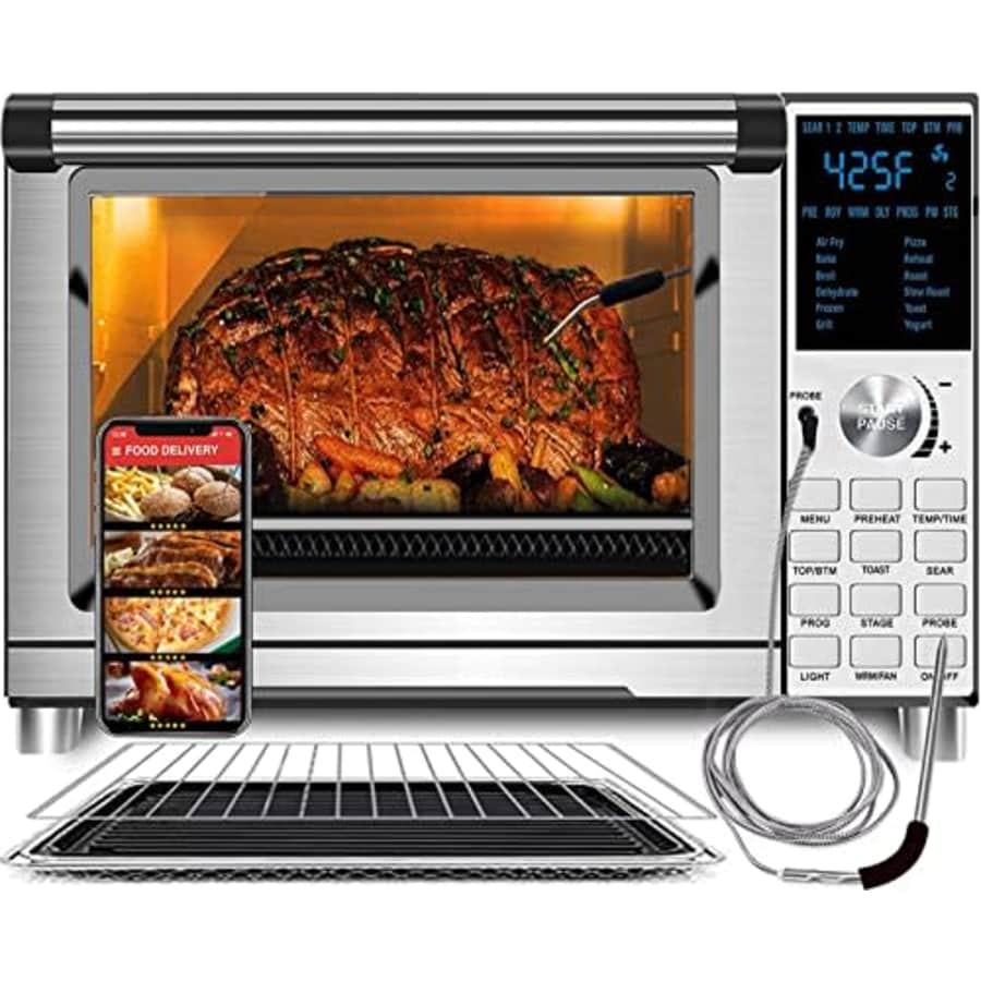 Nuwave Bravo XL Air Fryer Toaster Smart Oven, 12-in-1 Countertop Grill/Griddle Combo, 30-Qt XL for $169