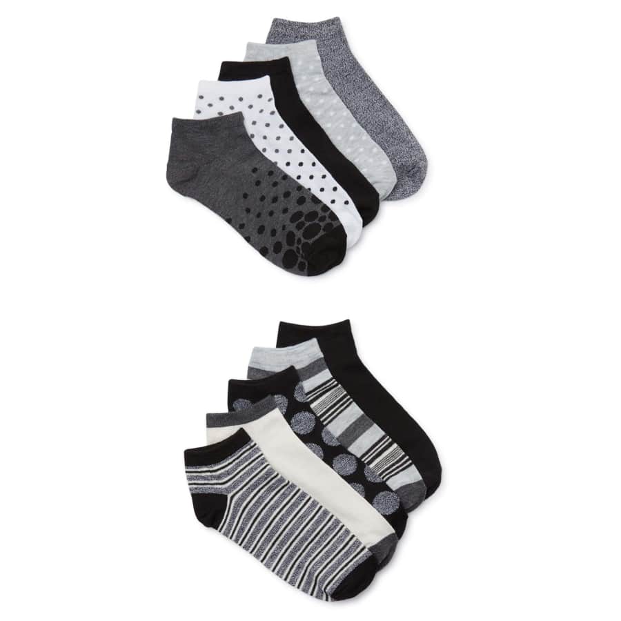 No Boundaries Women's Low-Cut Socks 10-Pack for $3 No Boundaries Women's Low-Cut Socks 10-Pack for $3