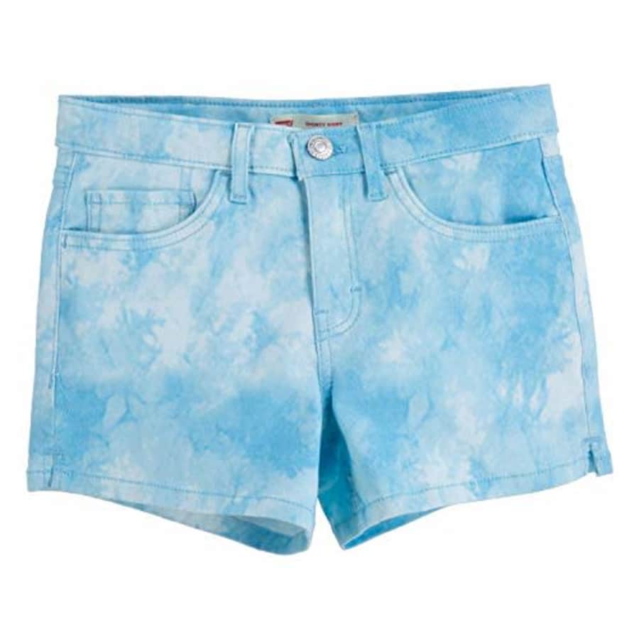 Levi's Girls' Denim Shorty Shorts, Blue Topaz, 4 for $20