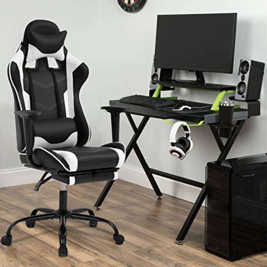 FDW OffiClever Ergonomic Office Leather Adjustable and Swivel Reclining High Back Computer Chair with for $130 FDW OffiClever Ergonomic Office Leather Adjustable and Swivel Reclining High Back Computer Chair with for $130