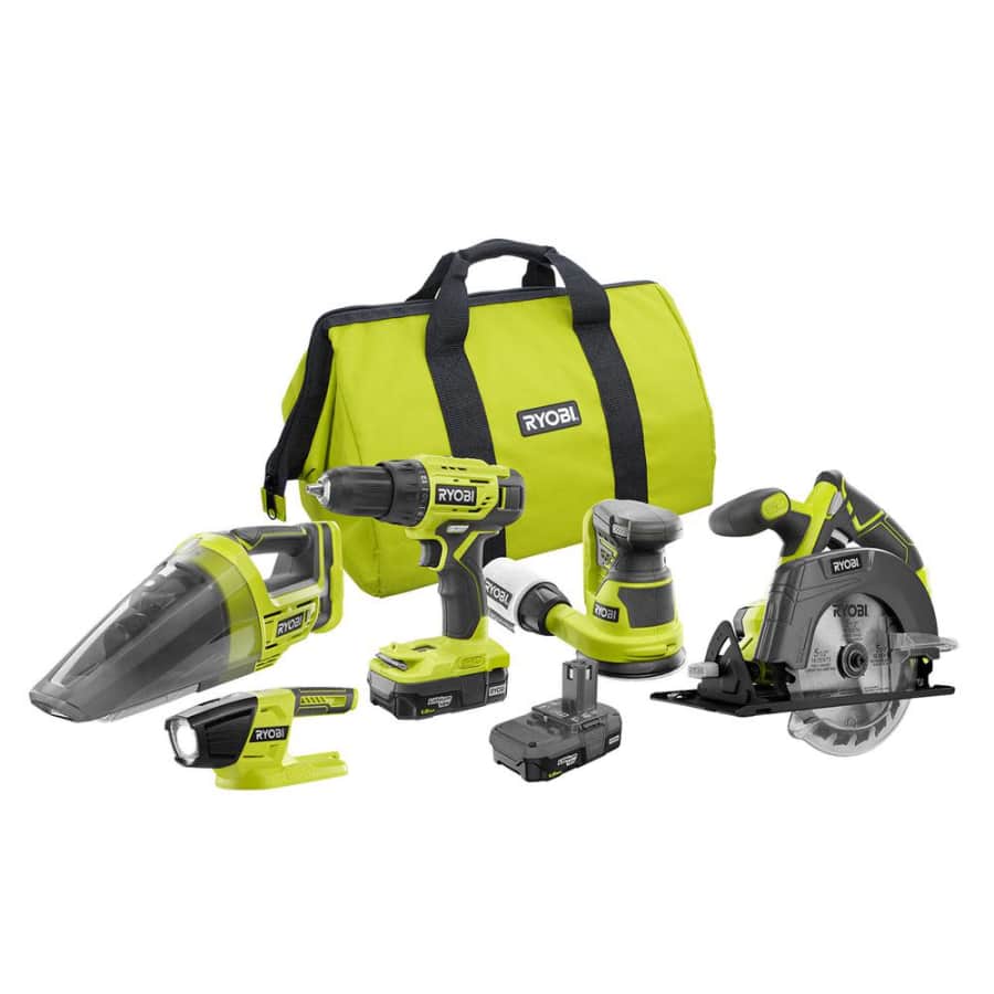Ryobi 18V 5-Tool Combo Kit w/ 2 Batteries for $369 Ryobi 18V 5-Tool Combo Kit w/ 2 Batteries for $369