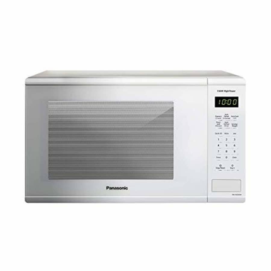 Panasonic 1100 Watt 1.3 Cu.Ft. White Countertop Microwave Oven, with Genius Centre for $219