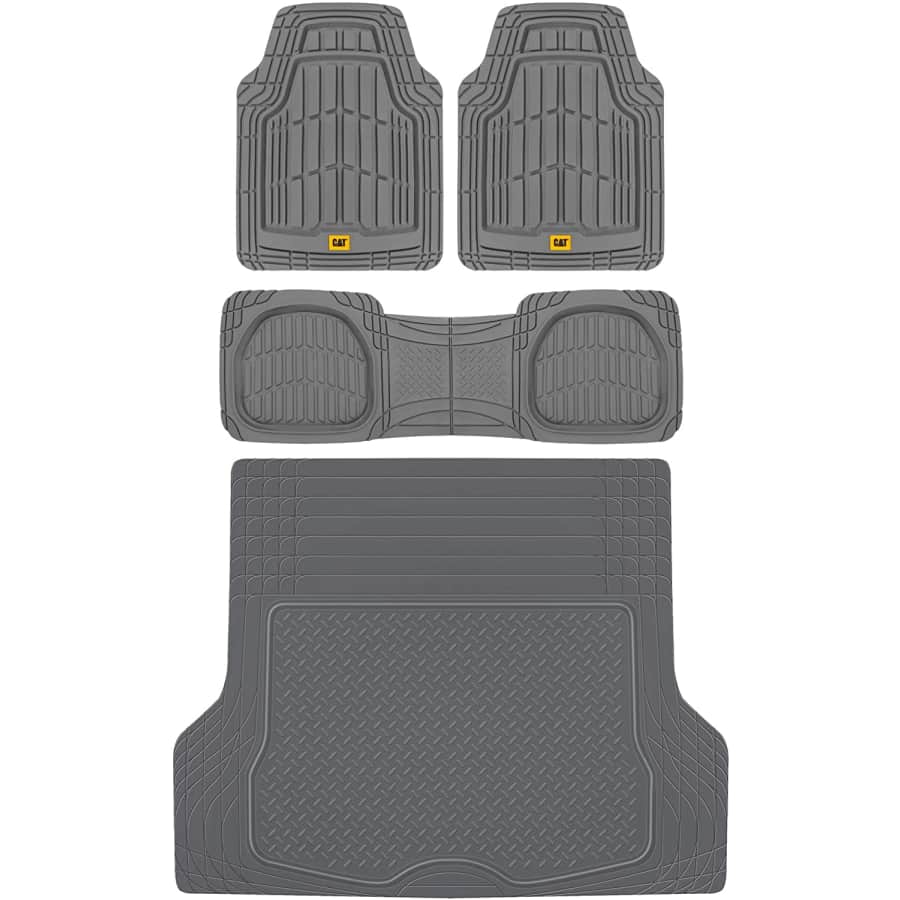 BDK Caterpillar Rubber Car Floor Mats w/ Trunk Cargo Liner for $55 BDK Caterpillar Rubber Car Floor Mats w/ Trunk Cargo Liner for $55