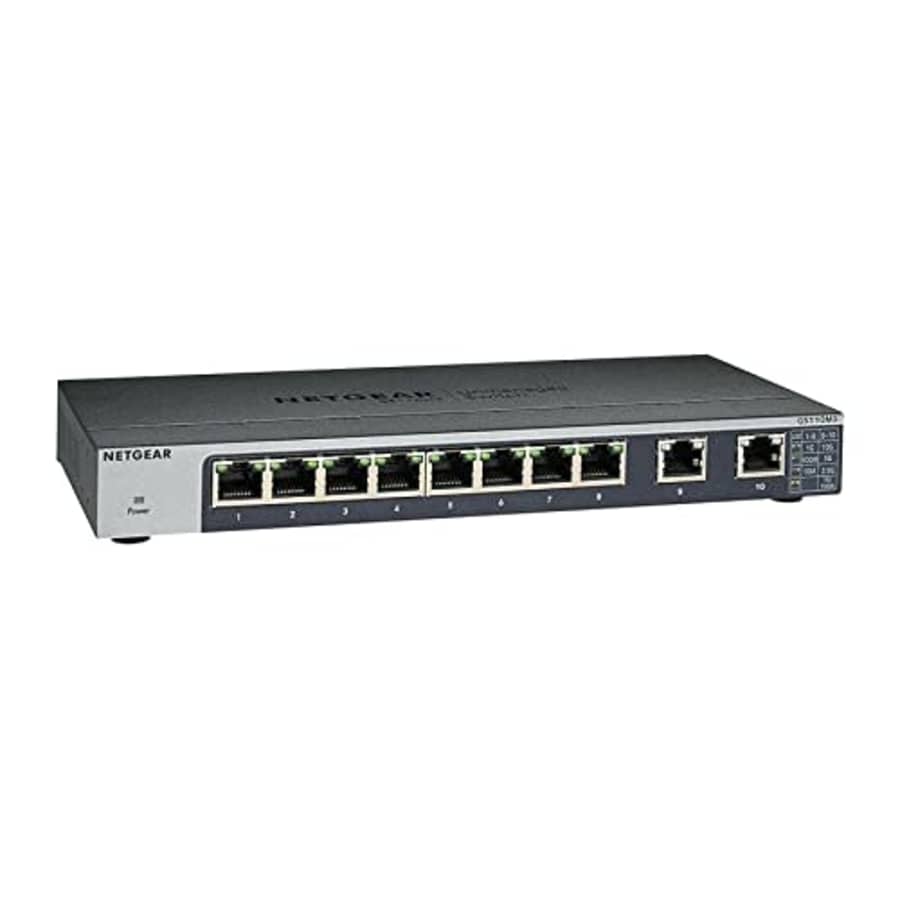 NETGEAR 10-Port Gigabit/10G Ethernet Unmanaged Switch (GS110MX) - with 8 x 1G, 2 x 10G/Multi-gig, for $249