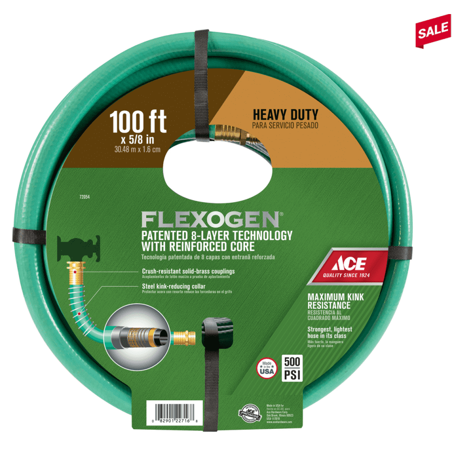 Ace Hardware Flexogen 5/8" 100-Foot Premium Grade Hose for $37 Ace Hardware Flexogen 5/8" 100-Foot Premium Grade Hose for $37
