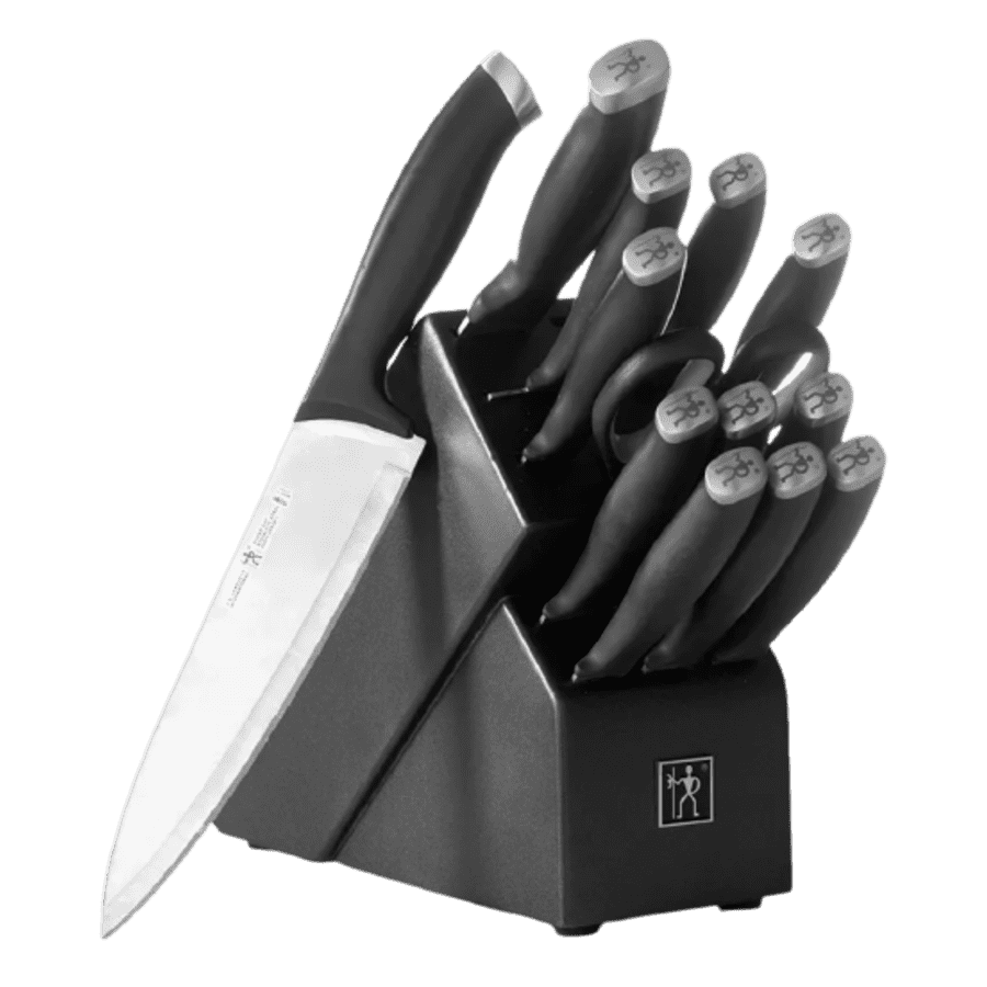 J.A. Henckels International Silvercap 14-Piece Knife Block Set for $72 in cart