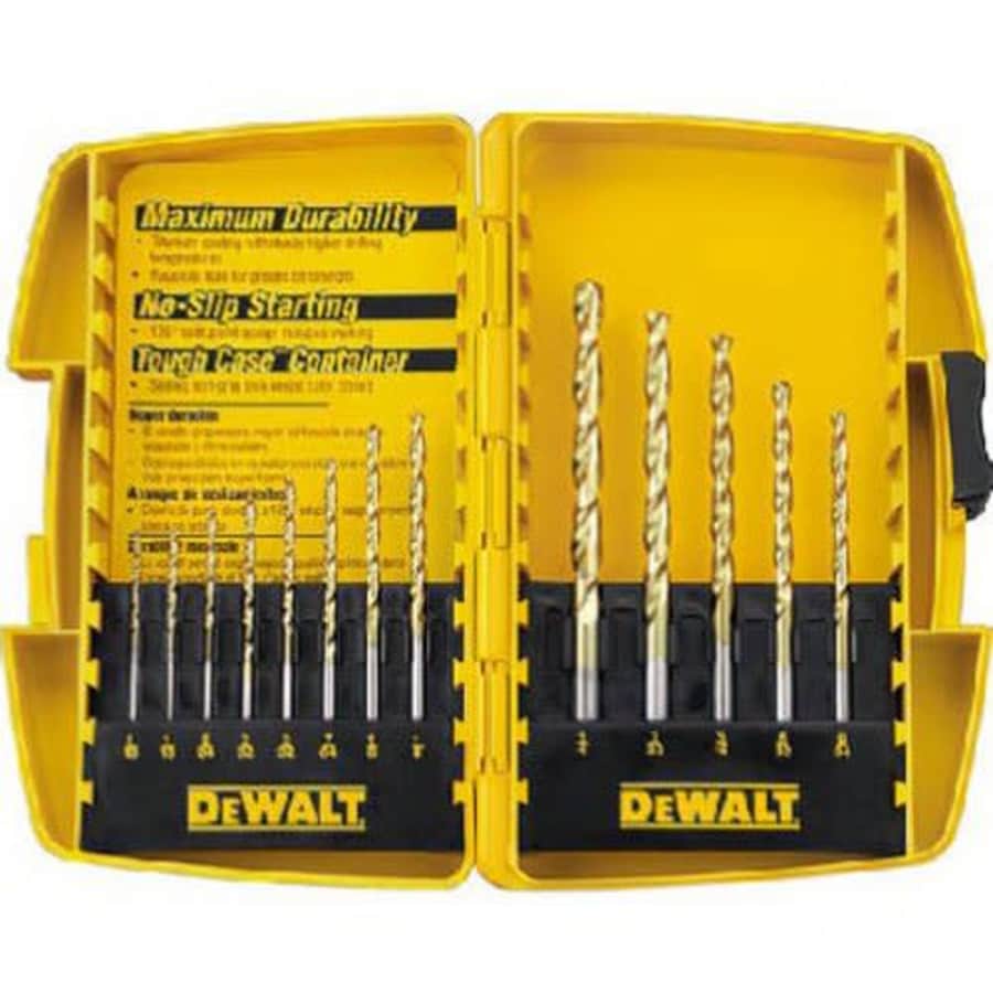 DEWALT DW1363 13-Piece Titanium Split-Point Twist Drill-Bit Assortment for $15