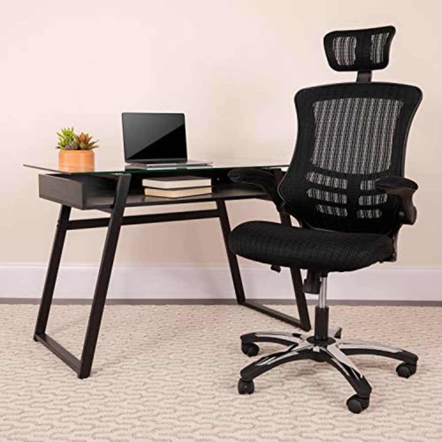 Flash Furniture High-Back Black Mesh Swivel Ergonomic Executive Office Chair with Flip-Up Arms and for $167