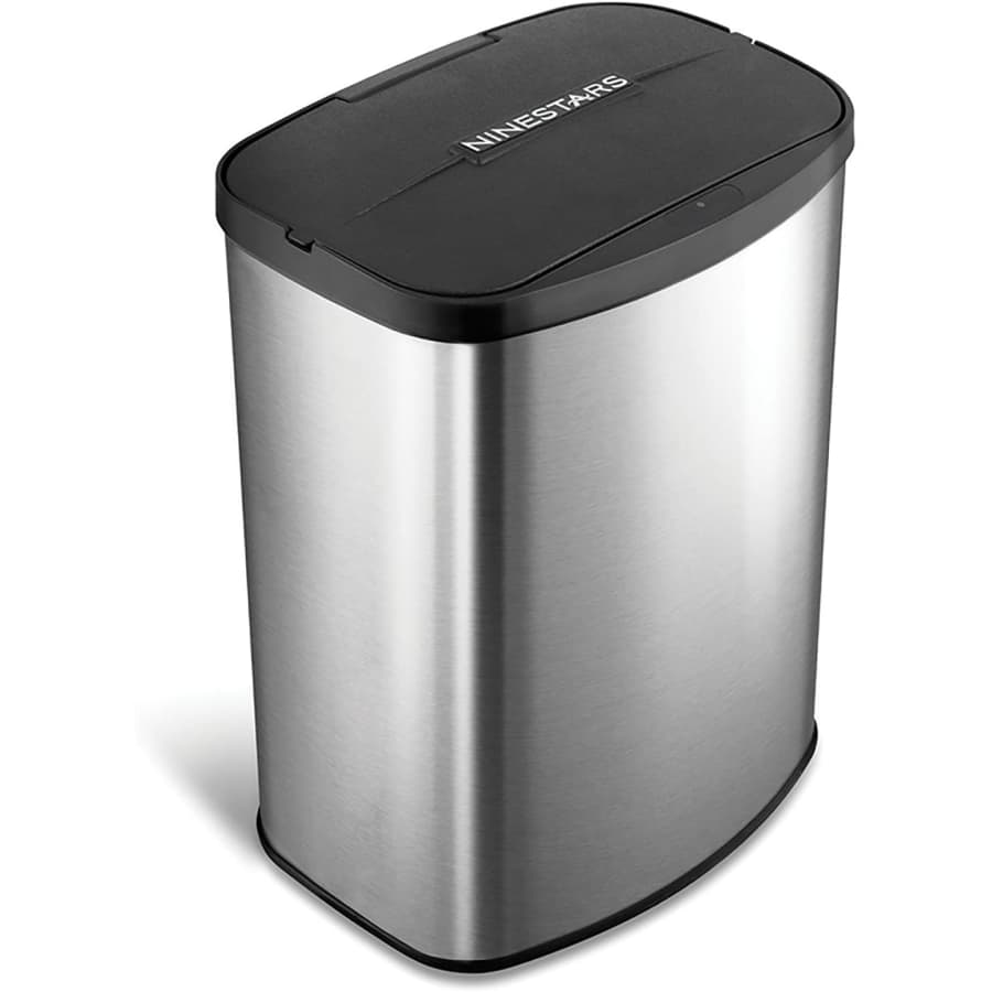 Nine Stars Infrared Touchless Stainless Steel Trashcan for $28