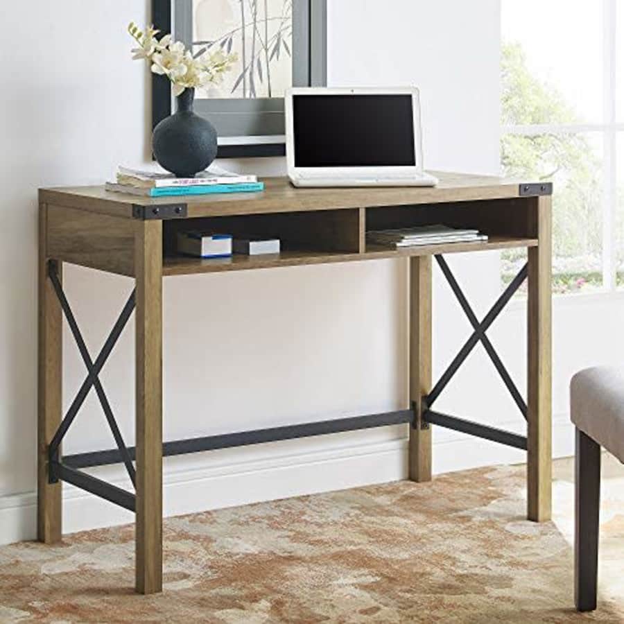 Walker Edison Furniture Company Rustic Modern Farmhouse Metal and Wood Laptop Computer Writing Desk for $242