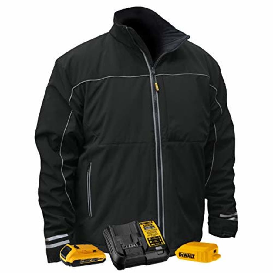 DEWALT DCHJ072 Heated Lightweight Soft Shell Jacket Kit with 2.0Ah Battery and Charger (DCHJ072D1-L) for $226